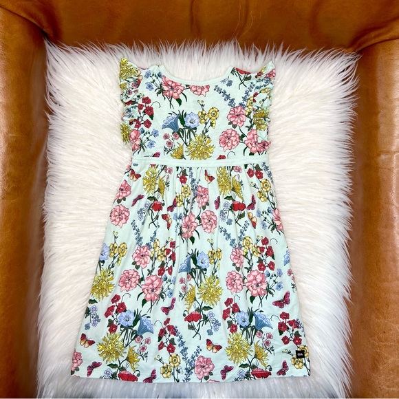 Tea Collection - Wrap Neck Dress - Intricate Lyrical Floral - Picture 3 of 6